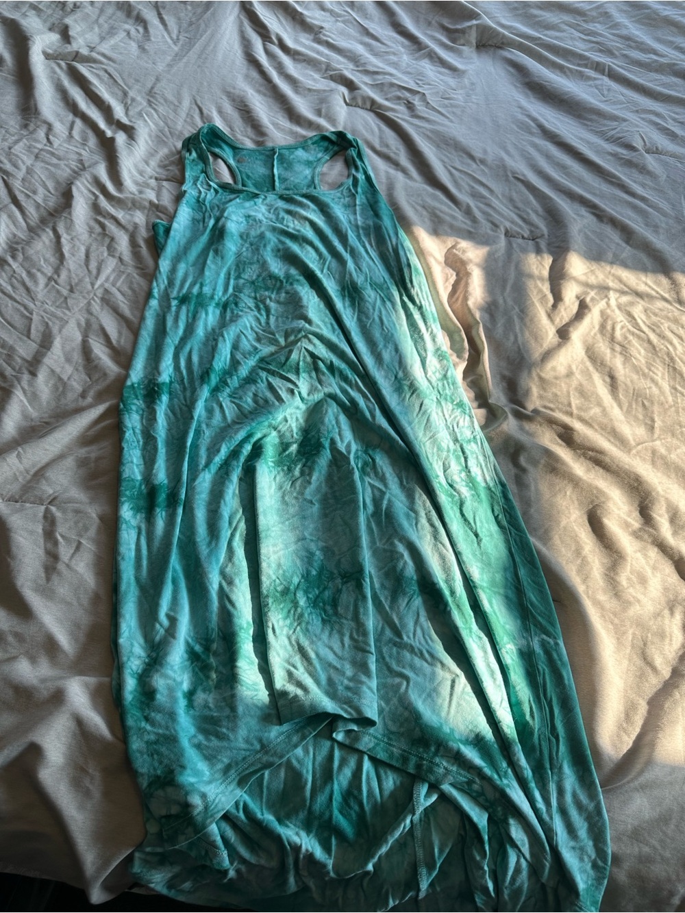 In Bloom Teal Green High-Low Dress